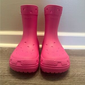 CROCS Kids Vibrant Pink Rain Boots